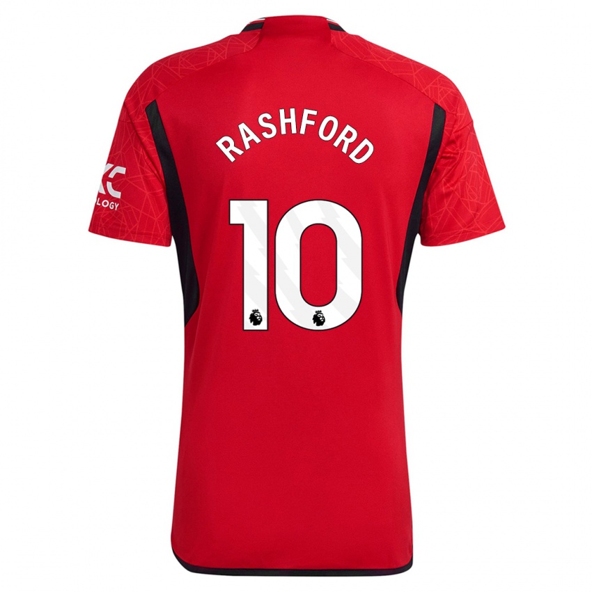 Mujer Camiseta Marcus Rashford #10 Rojo 1ª Equipación 2023/24 La Camisa México