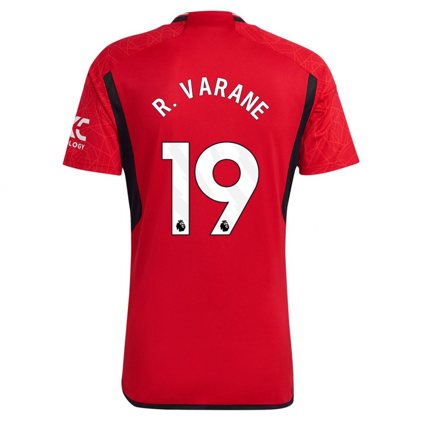 Mujer Camiseta Raphael Varane #19 Rojo 1ª Equipación 2023/24 La Camisa México