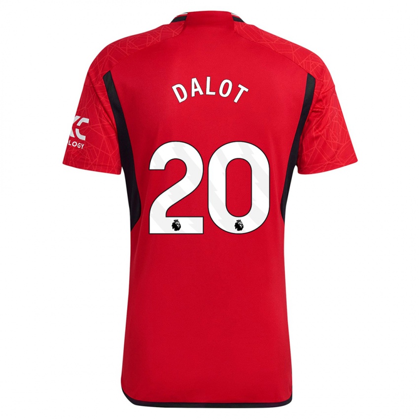 Mujer Camiseta Diogo Dalot #20 Rojo 1ª Equipación 2023/24 La Camisa México