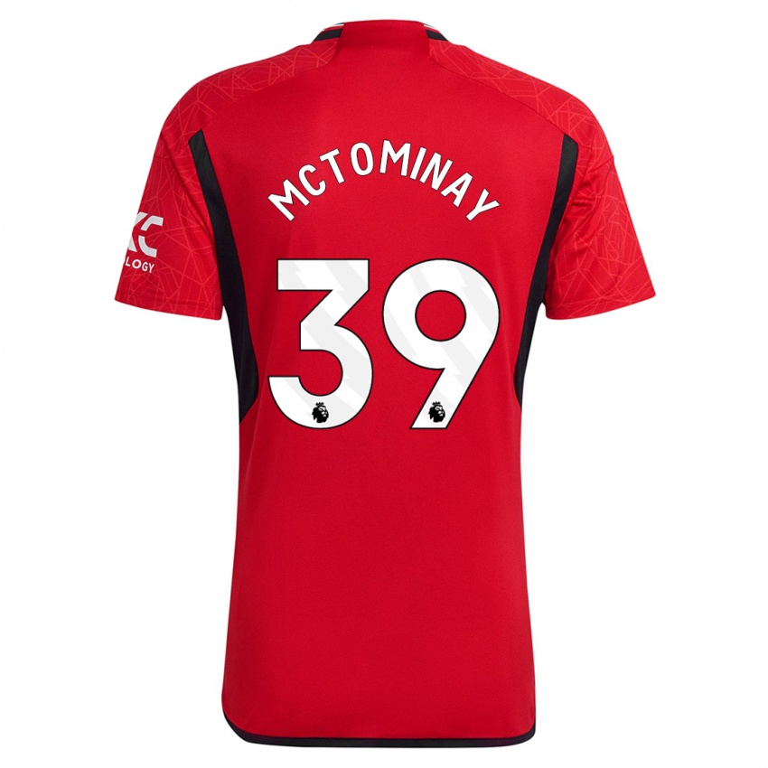 Mujer Camiseta Scott Mctominay #39 Rojo 1ª Equipación 2023/24 La Camisa México