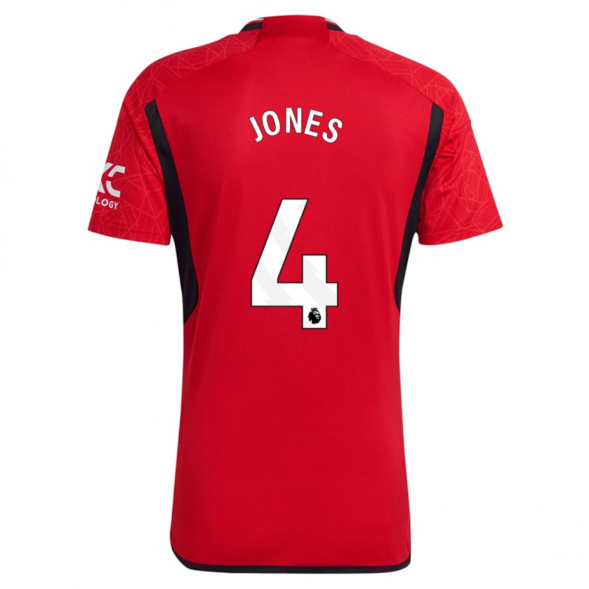 Mujer Camiseta Phil Jones #4 Rojo 1ª Equipación 2023/24 La Camisa México