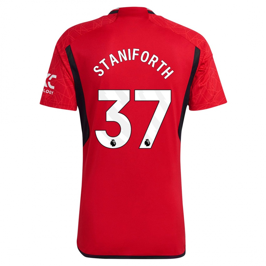 Mujer Camiseta Lucy Staniforth #37 Rojo 1ª Equipación 2023/24 La Camisa México