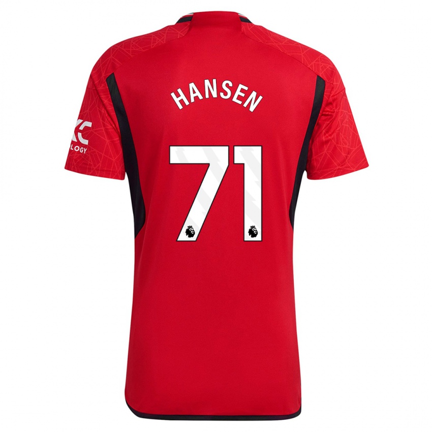 Mujer Camiseta Isak Hansen-Aaroen #71 Rojo 1ª Equipación 2023/24 La Camisa México