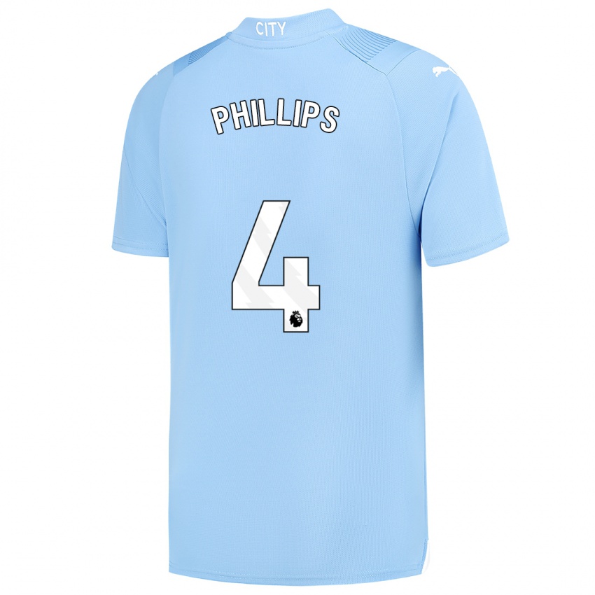 Mujer Camiseta Kalvin Phillips #4 Azul Claro 1ª Equipación 2023/24 La Camisa México
