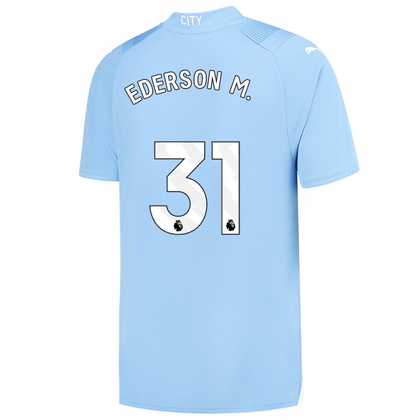 Mujer Camiseta Ederson Moraes #31 Azul Claro 1ª Equipación 2023/24 La Camisa México