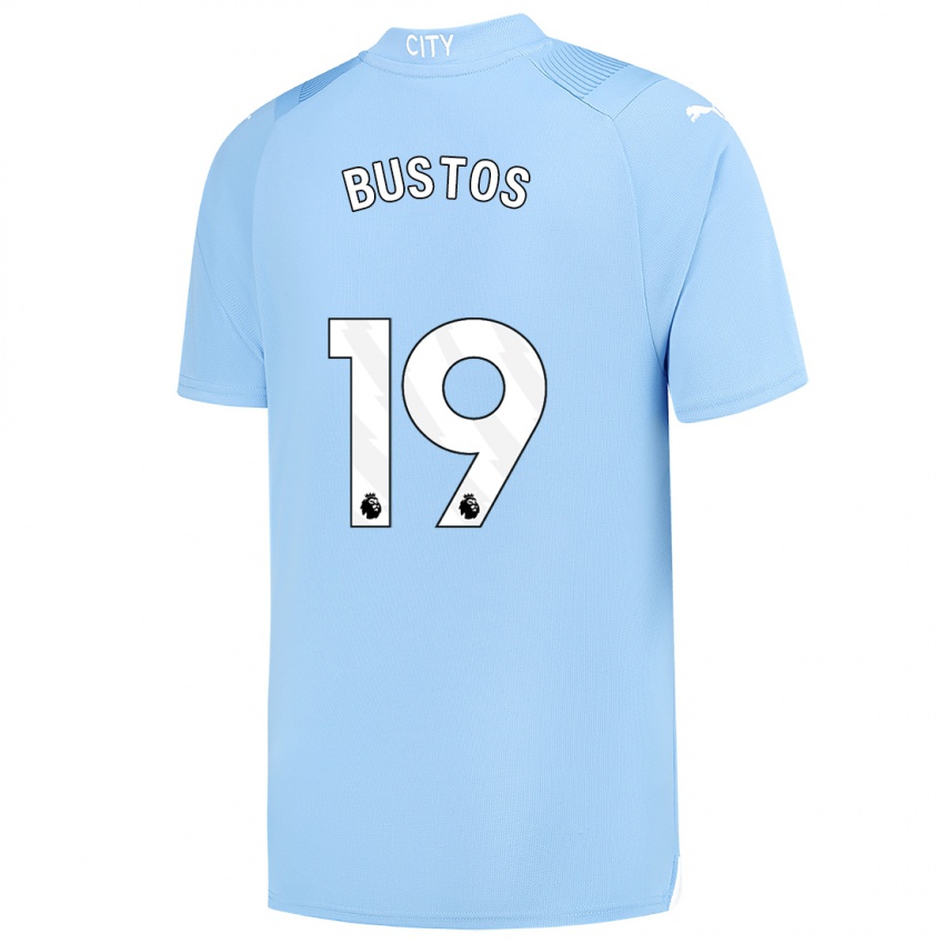 Mujer Camiseta Nahuel Bustos #19 Azul Claro 1ª Equipación 2023/24 La Camisa México