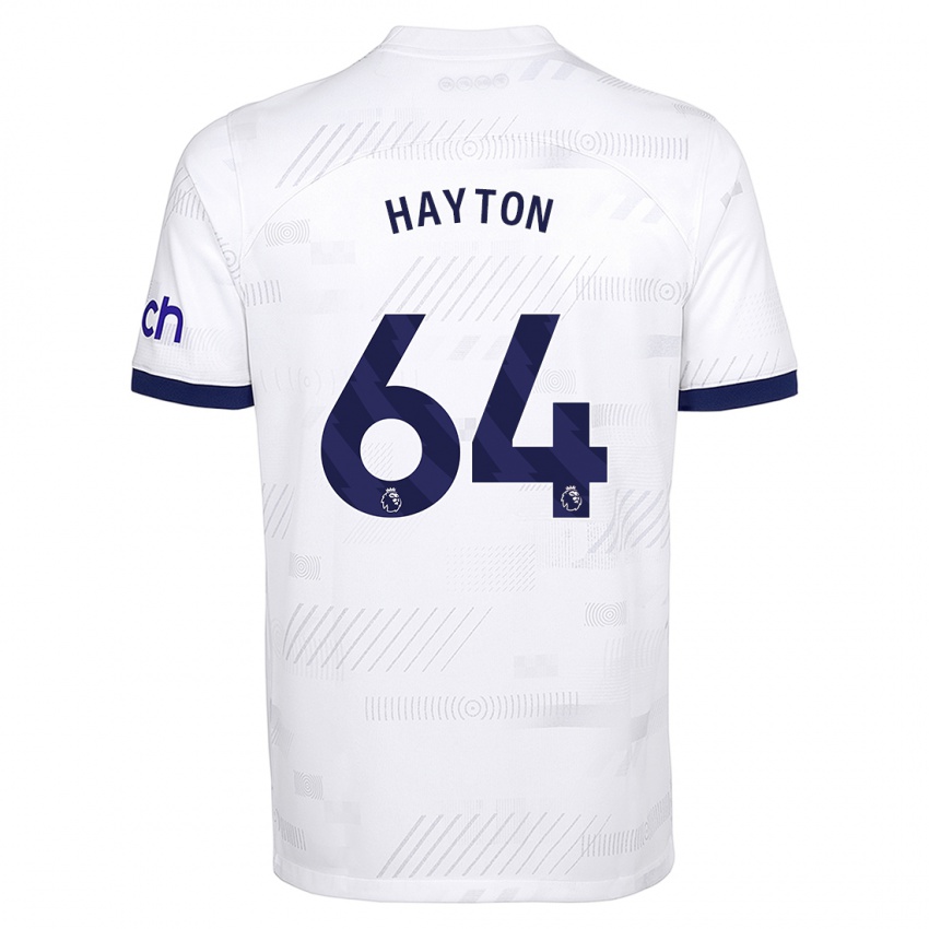 Mujer Camiseta Adam Hayton #64 Blanco 1ª Equipación 2023/24 La Camisa México