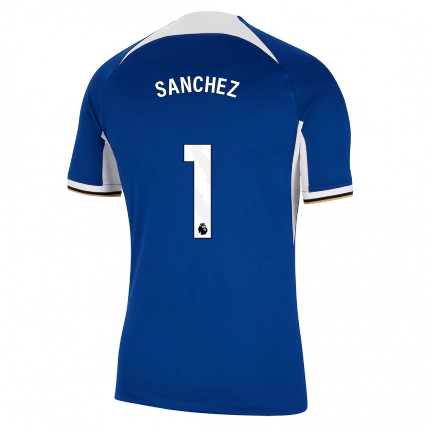 Mujer Camiseta Robert Sanchez #1 Azul 1ª Equipación 2023/24 La Camisa México