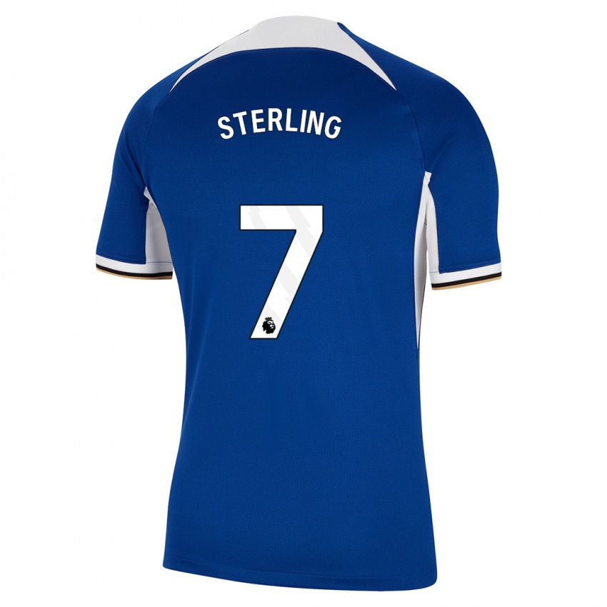 Mujer Camiseta Raheem Sterling #7 Azul 1ª Equipación 2023/24 La Camisa México