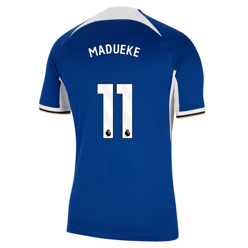 Mujer Camiseta Noni Madueke #11 Azul 1ª Equipación 2023/24 La Camisa México