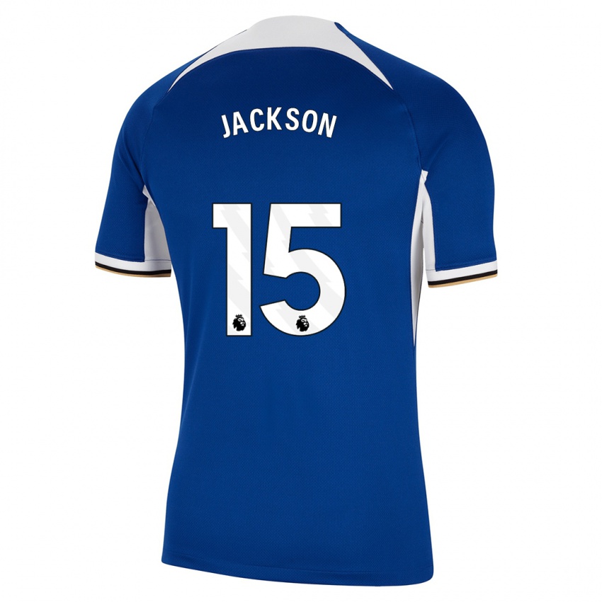 Mujer Camiseta Nicolas Jackson #15 Azul 1ª Equipación 2023/24 La Camisa México