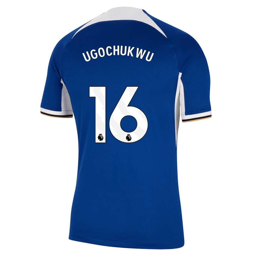 Mujer Camiseta Lesley Ugochukwu #16 Azul 1ª Equipación 2023/24 La Camisa México