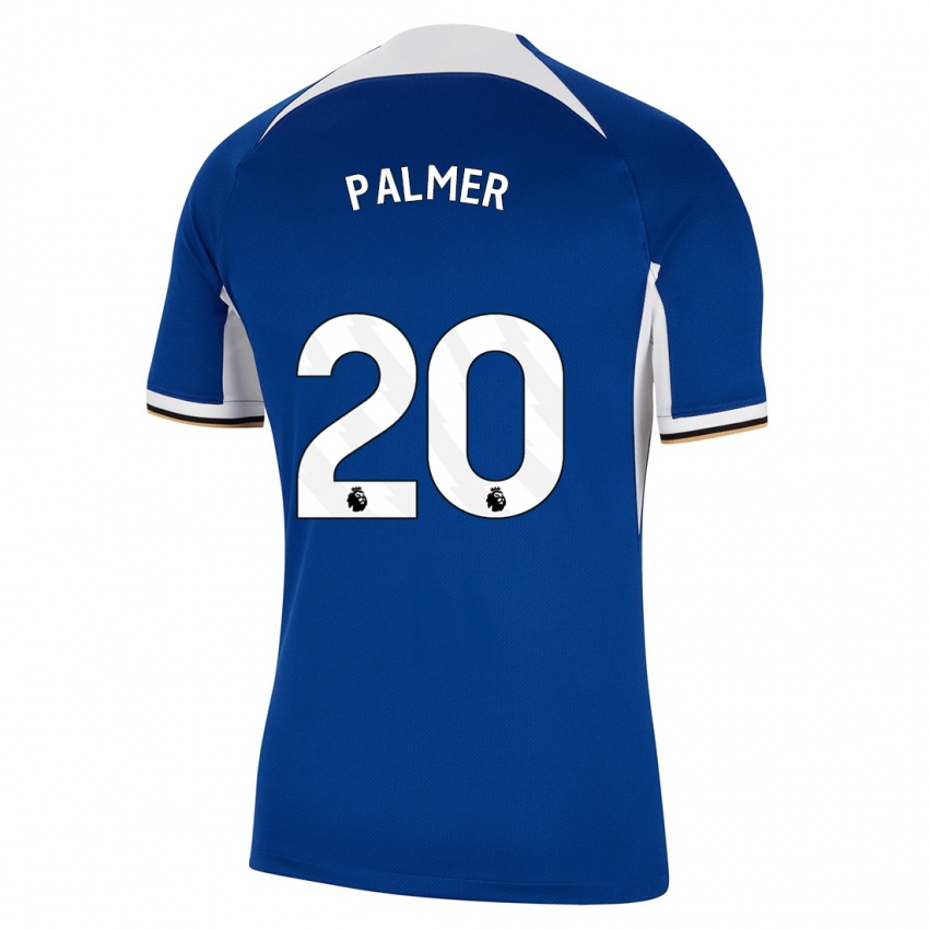 Mujer Camiseta Cole Palmer #20 Azul 1ª Equipación 2023/24 La Camisa México