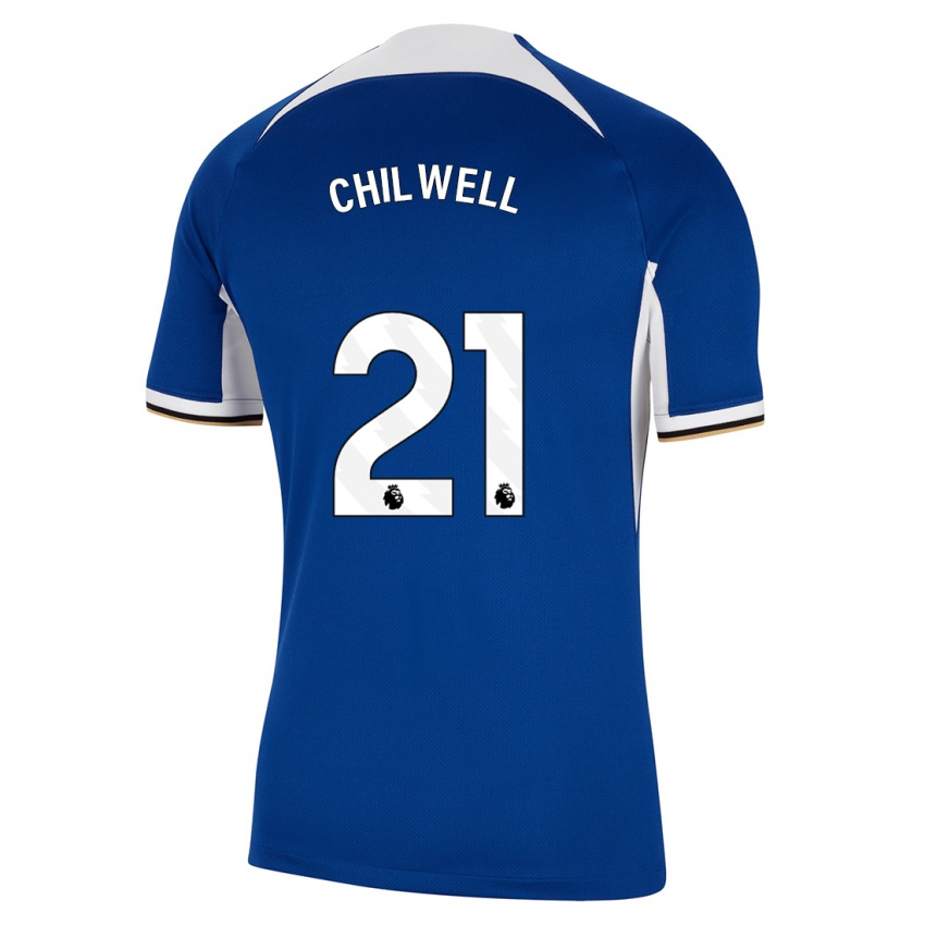 Mujer Camiseta Ben Chilwell #21 Azul 1ª Equipación 2023/24 La Camisa México