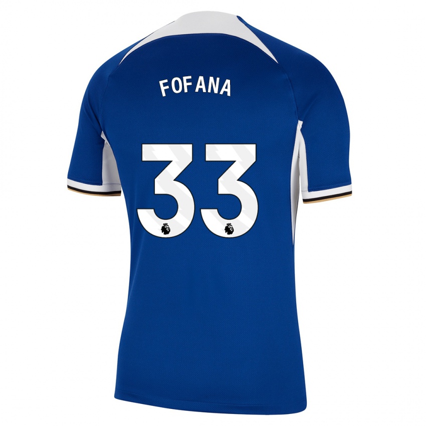 Mujer Camiseta Wesley Fofana #33 Azul 1ª Equipación 2023/24 La Camisa México