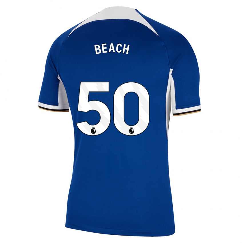 Mujer Camiseta Eddie Beach #50 Azul 1ª Equipación 2023/24 La Camisa México