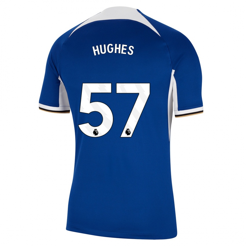 Mujer Camiseta Brodi Hughes #57 Azul 1ª Equipación 2023/24 La Camisa México