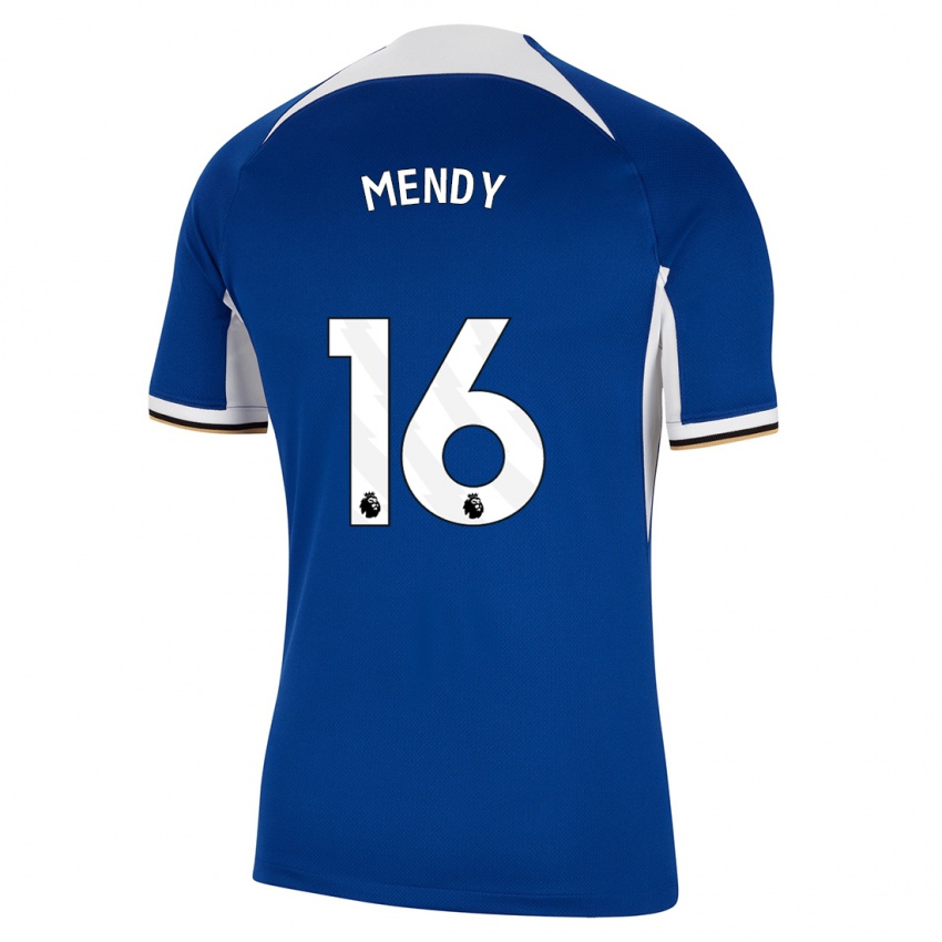 Mujer Camiseta Edouard Mendy #16 Azul 1ª Equipación 2023/24 La Camisa México