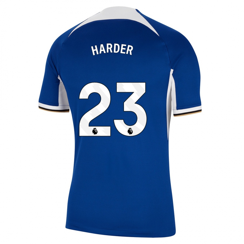 Mujer Camiseta Pernille Harder #23 Azul 1ª Equipación 2023/24 La Camisa México