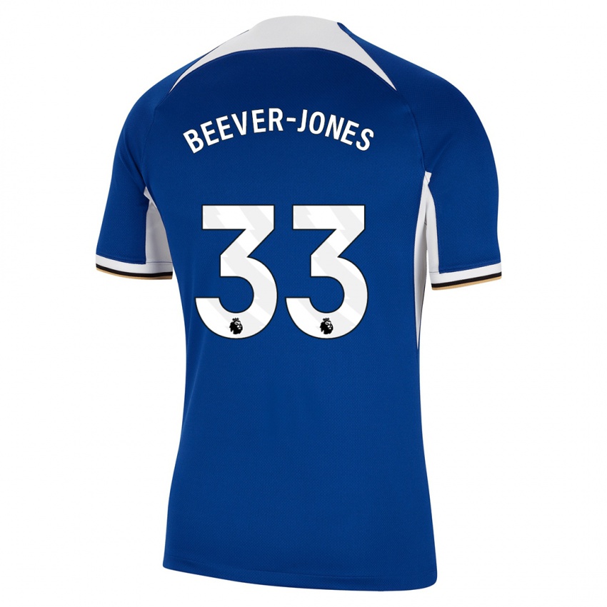 Mujer Camiseta Aggie Beever-Jones #33 Azul 1ª Equipación 2023/24 La Camisa México