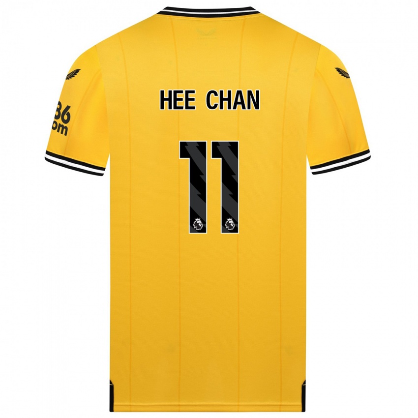 Mujer Camiseta Hee Chan Hwang #11 Amarillo 1ª Equipación 2023/24 La Camisa México