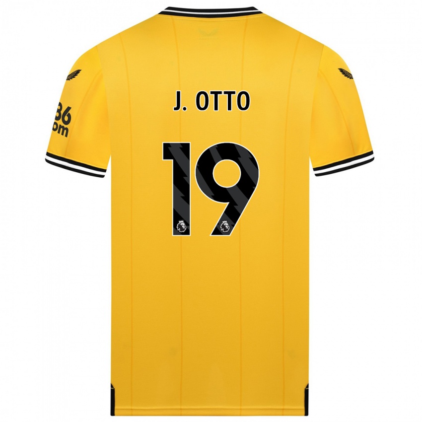 Mujer Camiseta Jonny Otto #19 Amarillo 1ª Equipación 2023/24 La Camisa México