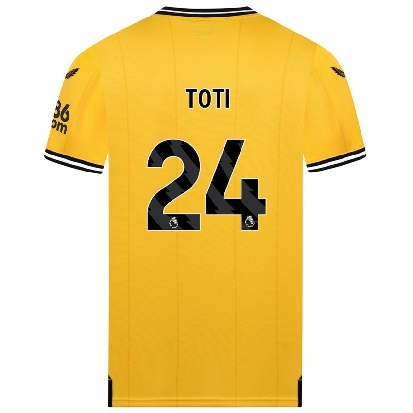 Mujer Camiseta Toti #24 Amarillo 1ª Equipación 2023/24 La Camisa México