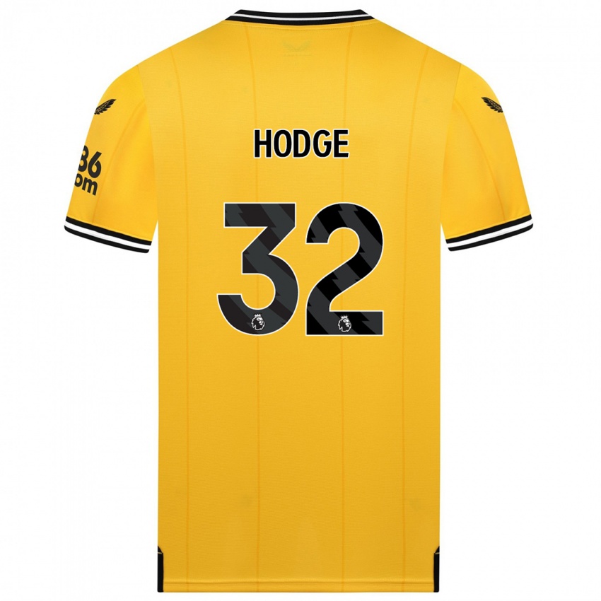 Mujer Camiseta Joe Hodge #32 Amarillo 1ª Equipación 2023/24 La Camisa México