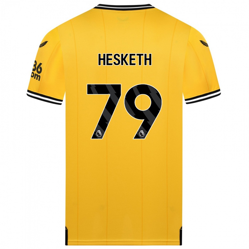 Mujer Camiseta Owen Hesketh #79 Amarillo 1ª Equipación 2023/24 La Camisa México