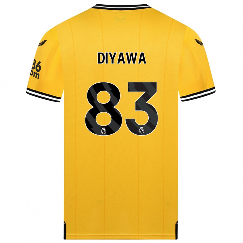 Mujer Camiseta Aaron Keto Diyawa #83 Amarillo 1ª Equipación 2023/24 La Camisa México