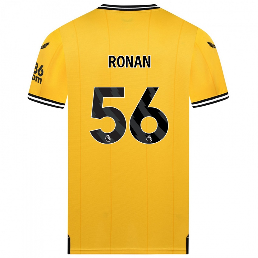 Mujer Camiseta Connor Ronan #56 Amarillo 1ª Equipación 2023/24 La Camisa México