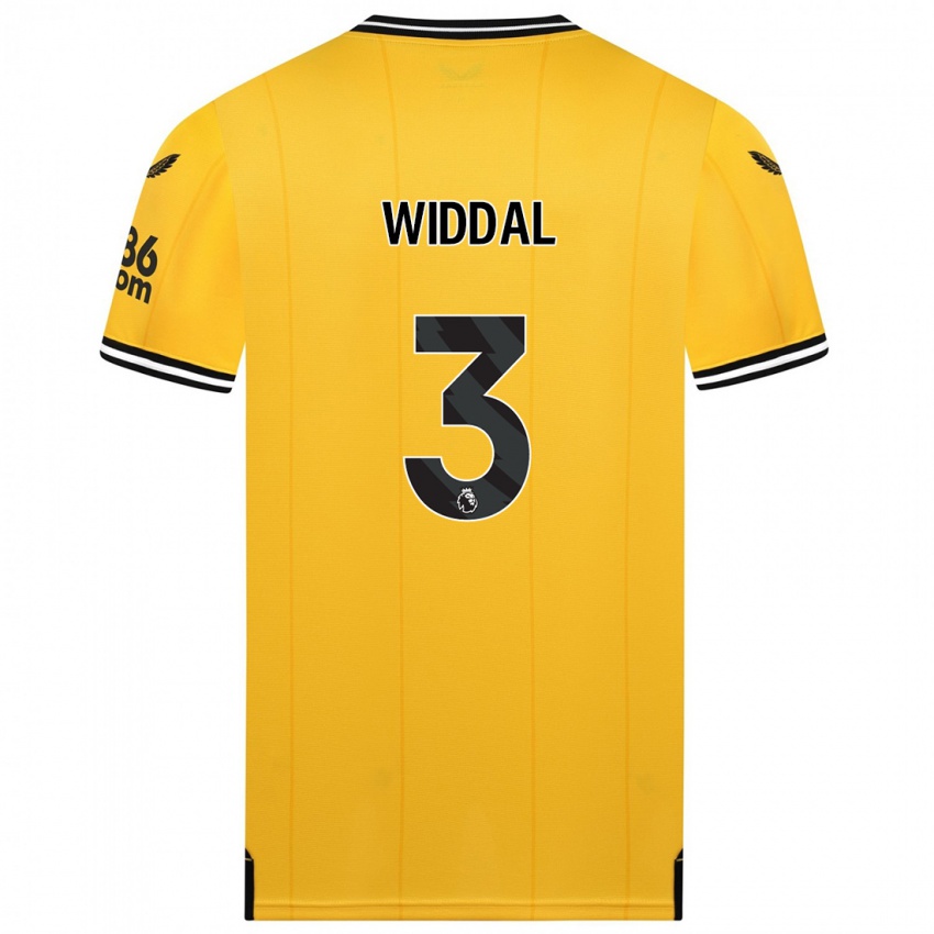 Mujer Camiseta Natalie Widdal #3 Amarillo 1ª Equipación 2023/24 La Camisa México