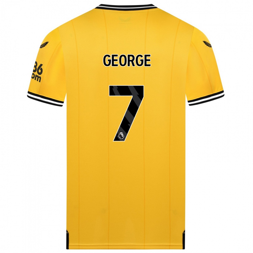 Mujer Camiseta Tammi George #7 Amarillo 1ª Equipación 2023/24 La Camisa México