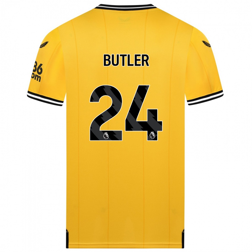 Mujer Camiseta Elli Butler #24 Amarillo 1ª Equipación 2023/24 La Camisa México