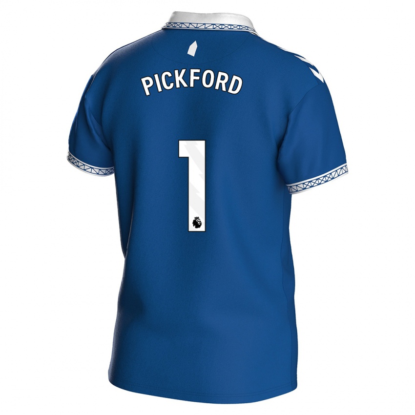 Mujer Camiseta Jordan Pickford #1 Azul Real 1ª Equipación 2023/24 La Camisa México