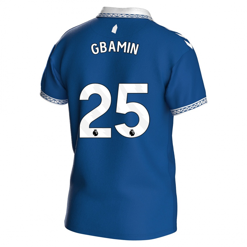 Mujer Camiseta Jean-Philippe Gbamin #25 Azul Real 1ª Equipación 2023/24 La Camisa México