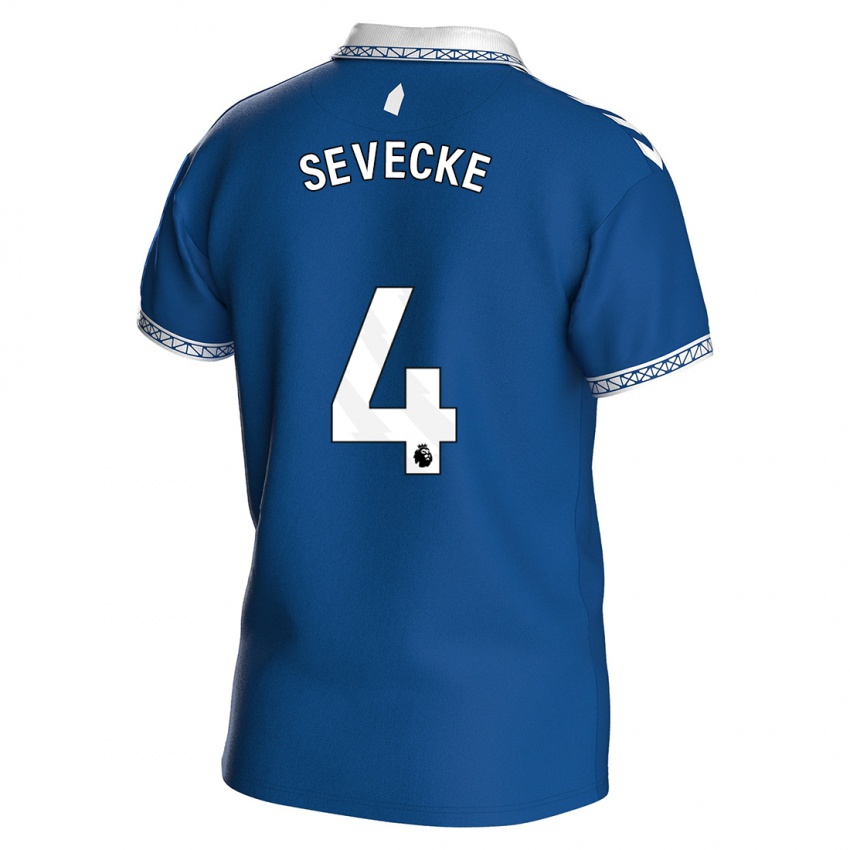 Mujer Camiseta Rikke Sevecke #4 Azul Real 1ª Equipación 2023/24 La Camisa México