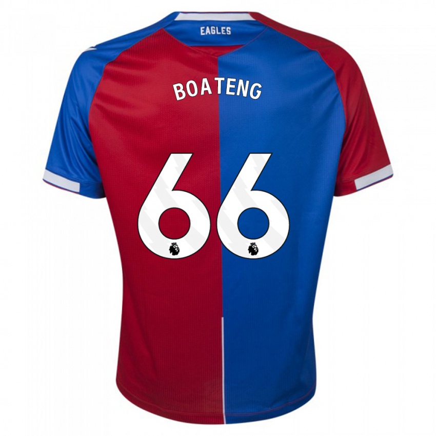 Mujer Camiseta David Boateng #66 Rojo Azul 1ª Equipación 2023/24 La Camisa México