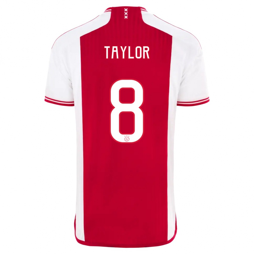 Mujer Camiseta Kenneth Taylor #8 Rojo Blanco 1ª Equipación 2023/24 La Camisa México