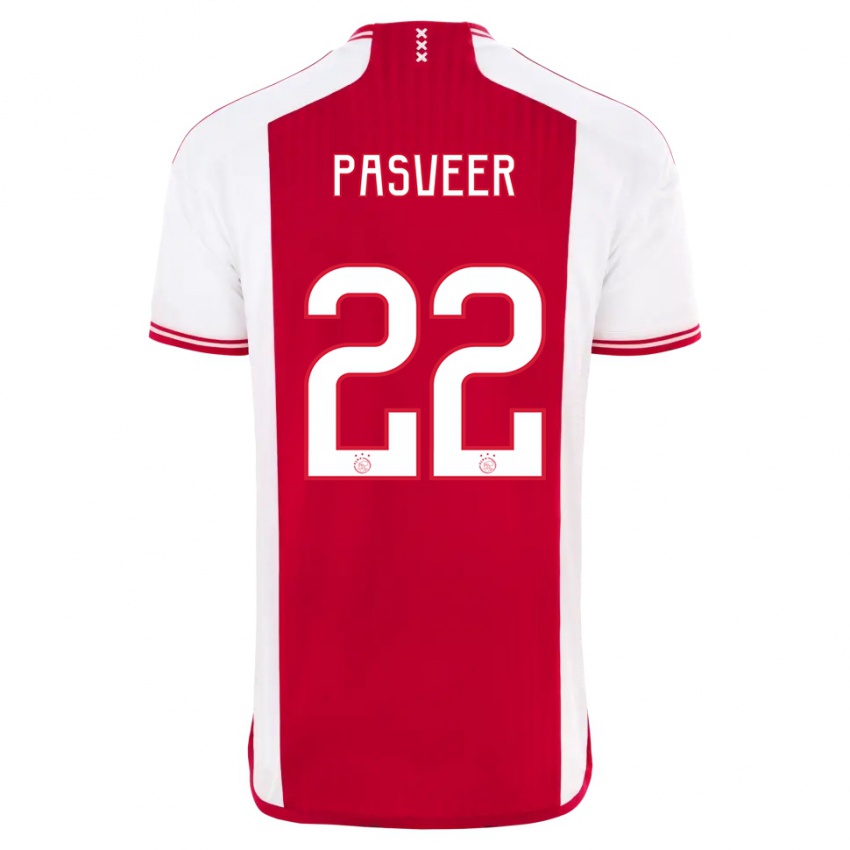 Mujer Camiseta Remko Pasveer #22 Rojo Blanco 1ª Equipación 2023/24 La Camisa México