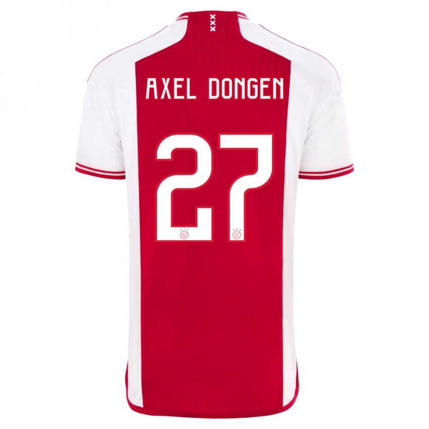 Mujer Camiseta Amourricho Van Axel Dongen #27 Rojo Blanco 1ª Equipación 2023/24 La Camisa México