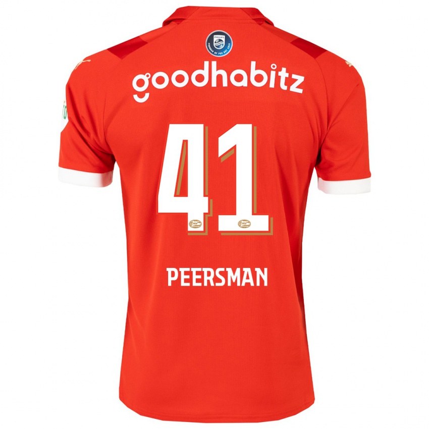 Mujer Camiseta Kjell Peersman #41 Rojo 1ª Equipación 2023/24 La Camisa México