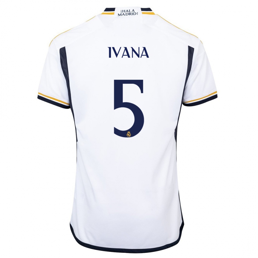 Mujer Camiseta Ivana Andres #5 Blanco 1ª Equipación 2023/24 La Camisa México