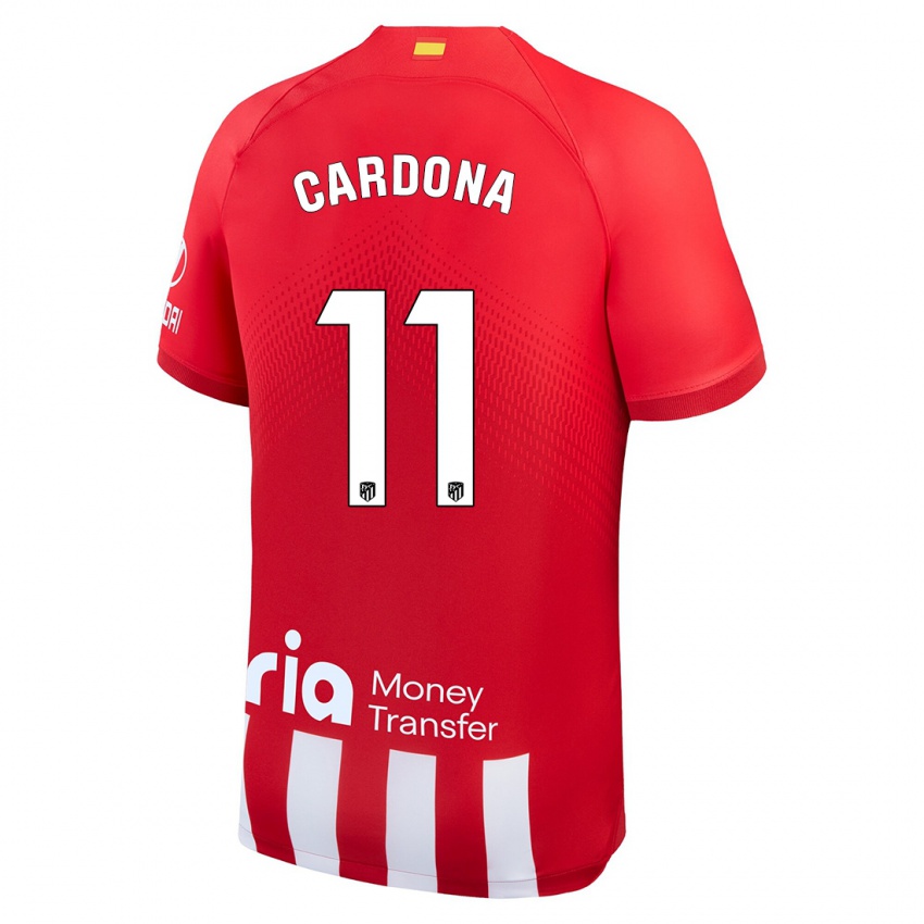 Mujer Camiseta Marta Cardona #11 Rojo Blanco 1ª Equipación 2023/24 La Camisa México