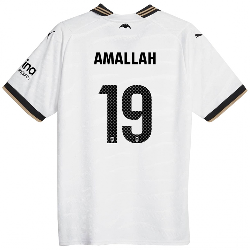 Mujer Camiseta Selim Amallah #19 Blanco 1ª Equipación 2023/24 La Camisa México