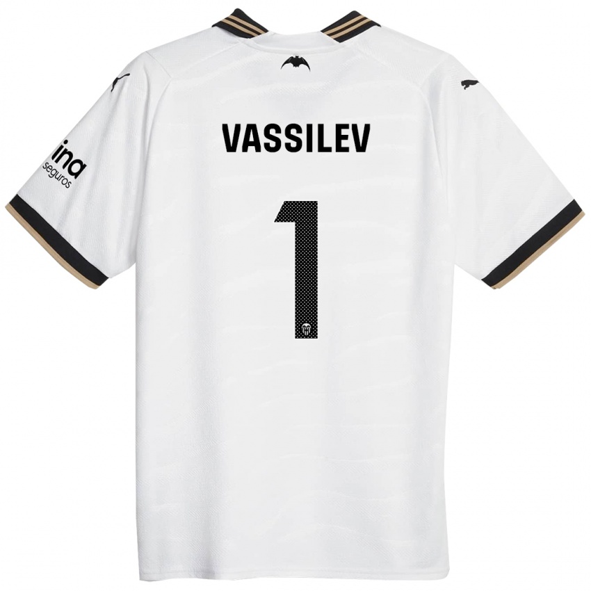 Mujer Camiseta David Vassilev #1 Blanco 1ª Equipación 2023/24 La Camisa México