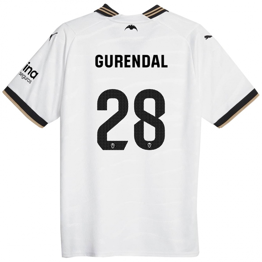 Mujer Camiseta Alexander Gurendal #28 Blanco 1ª Equipación 2023/24 La Camisa México