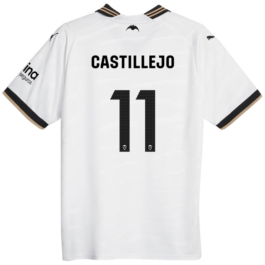 Mujer Camiseta Samu Castillejo #11 Blanco 1ª Equipación 2023/24 La Camisa México