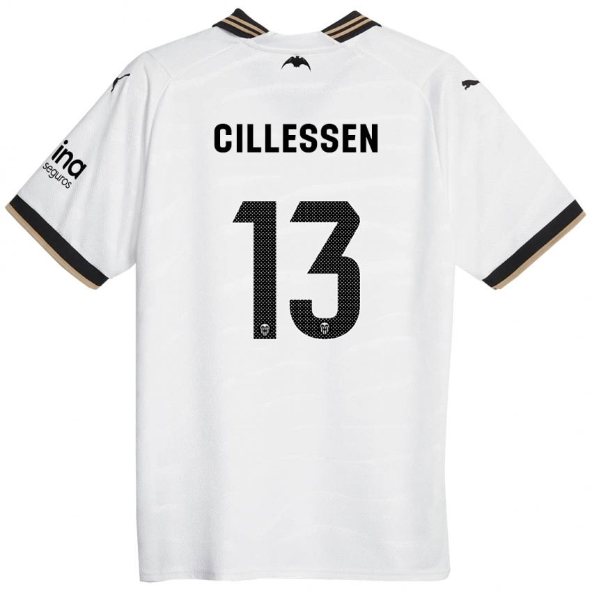 Mujer Camiseta Jasper Cillessen #13 Blanco 1ª Equipación 2023/24 La Camisa México
