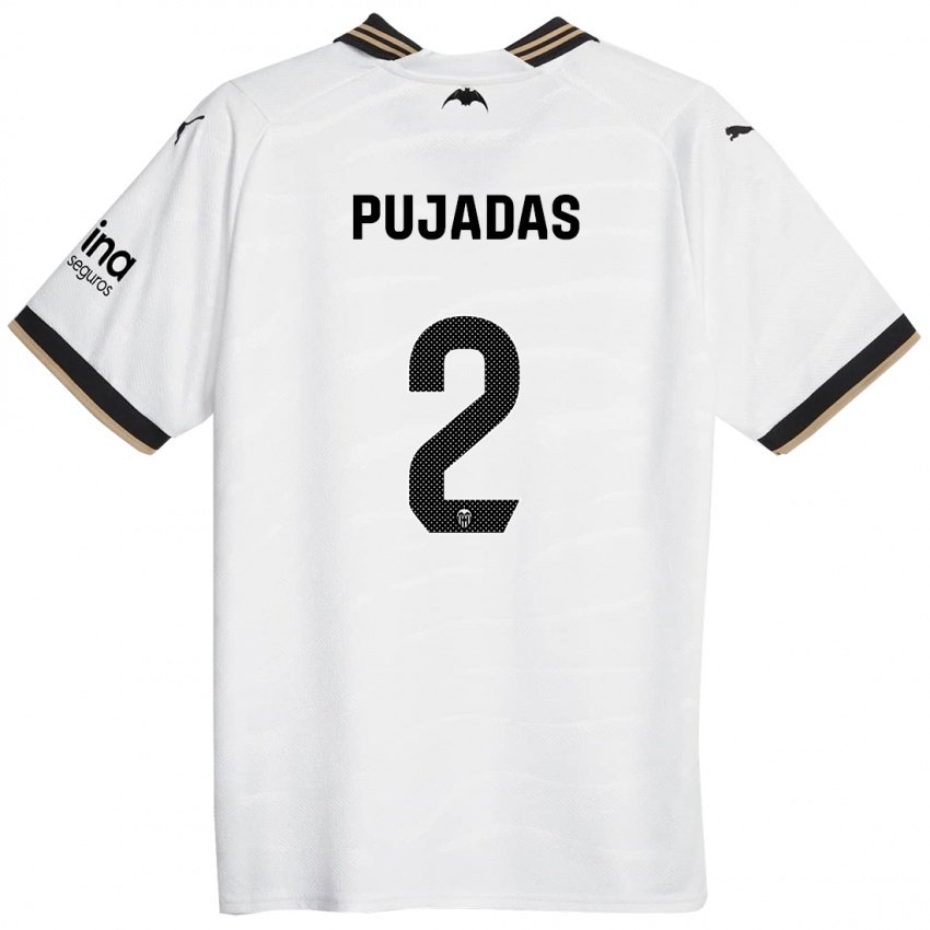 Mujer Camiseta Berta Pujadas #2 Blanco 1ª Equipación 2023/24 La Camisa México